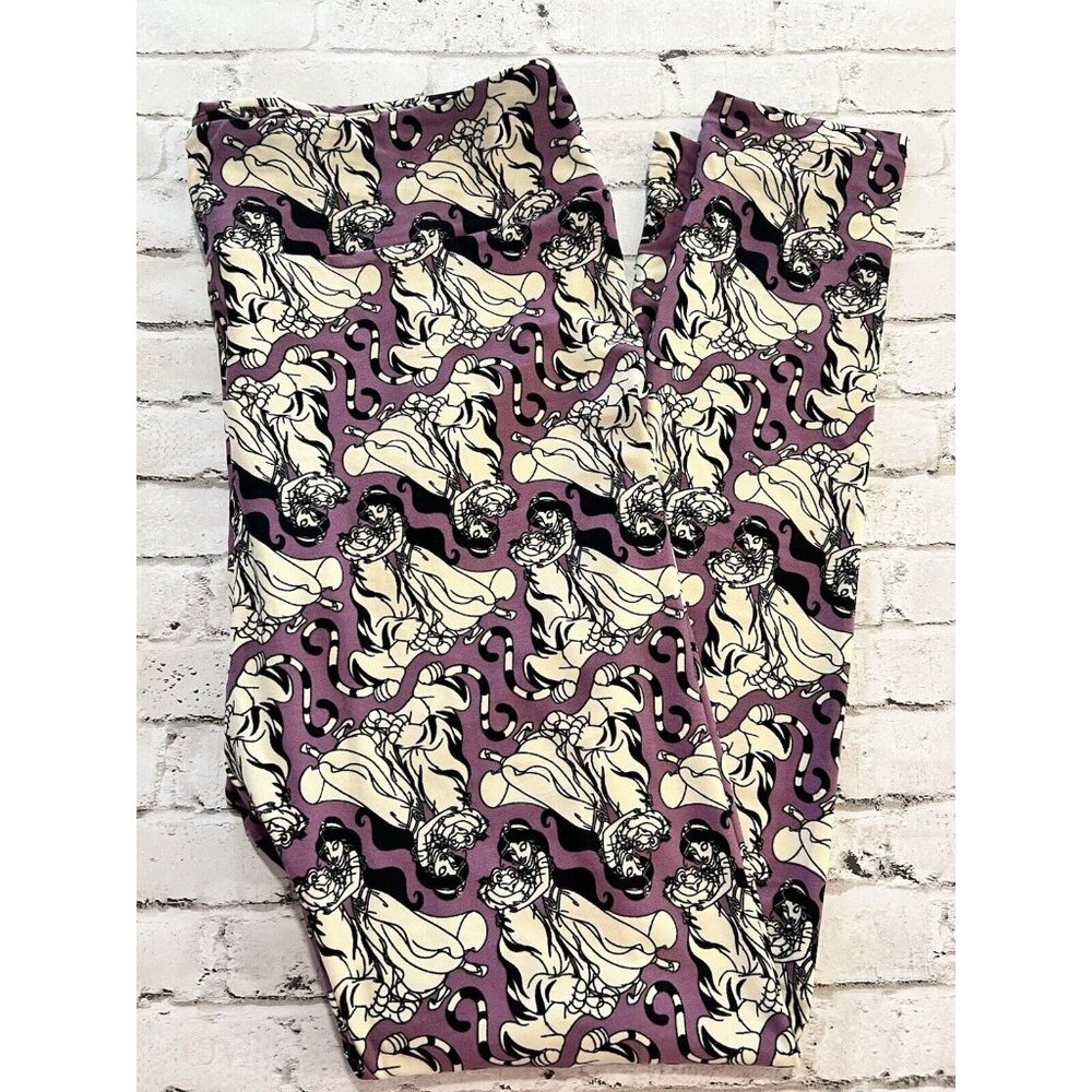 LuLaRoe Disney Leggings Aladin Princess Jasmine Rajah Tall & Curvy TC